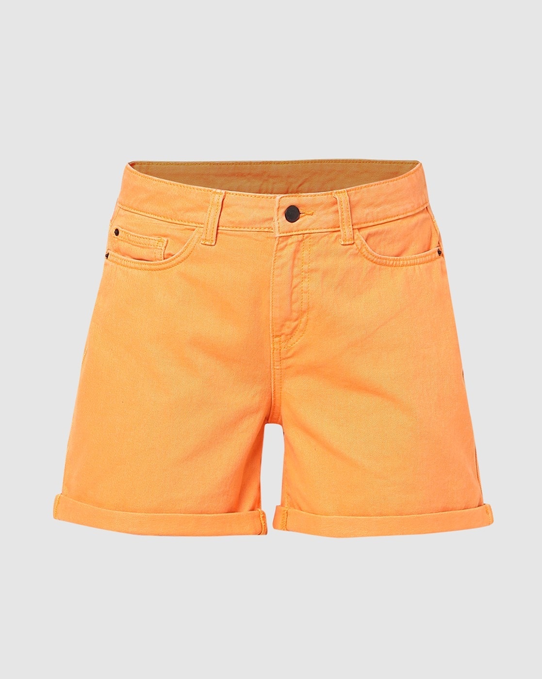Buy Girls Orange Raw Hem Denim Shorts Online at Sassafras