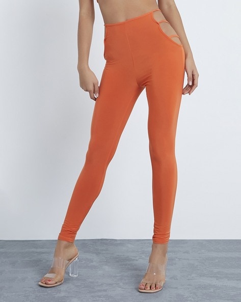 Buy Orange Leggings for Women by I Saw It First Online