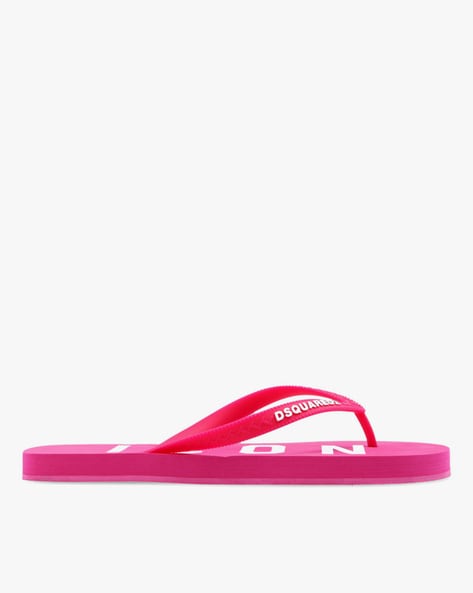 Icon Print Thong Strap Flip Flops