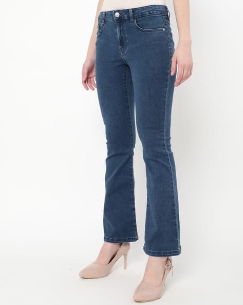 Lightly Washed Bootcut Jeans