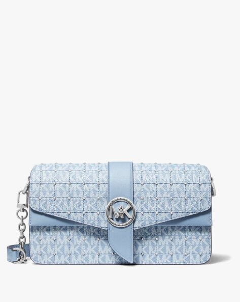 Michael Kors Greenwich Convertible Shoulder Bag - Pale Blue