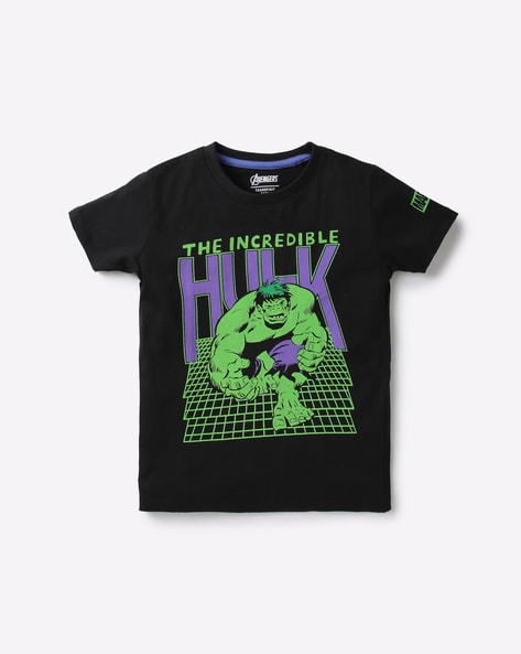 Disney Hulk Print Round-Neck T-shirt