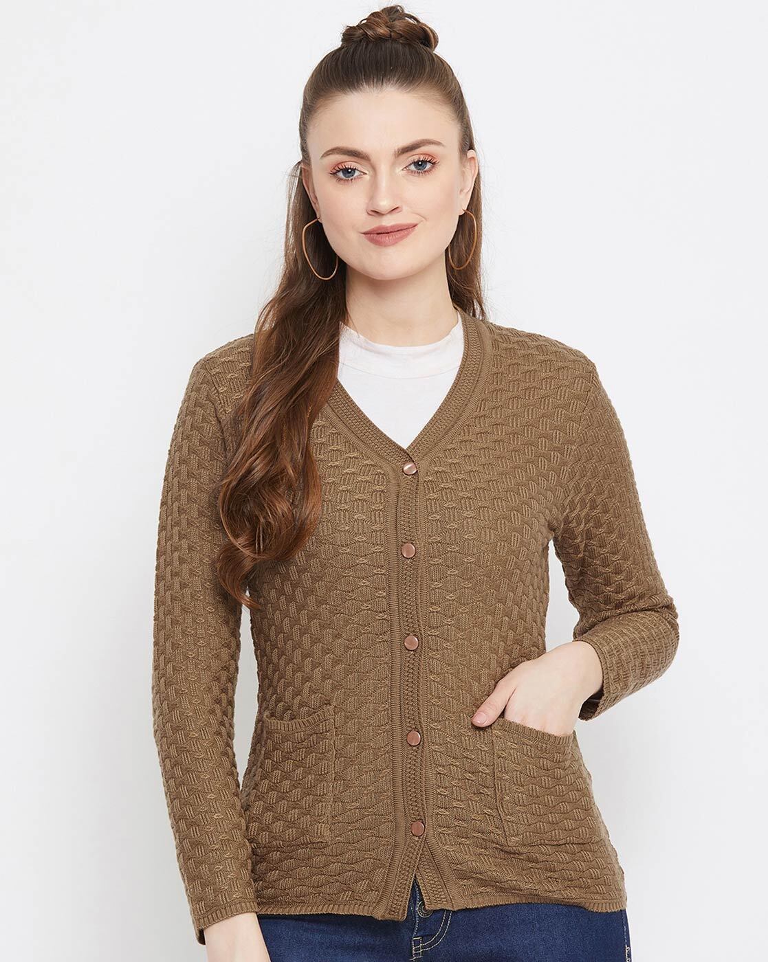 Textured Cardigan with Insert Pockets