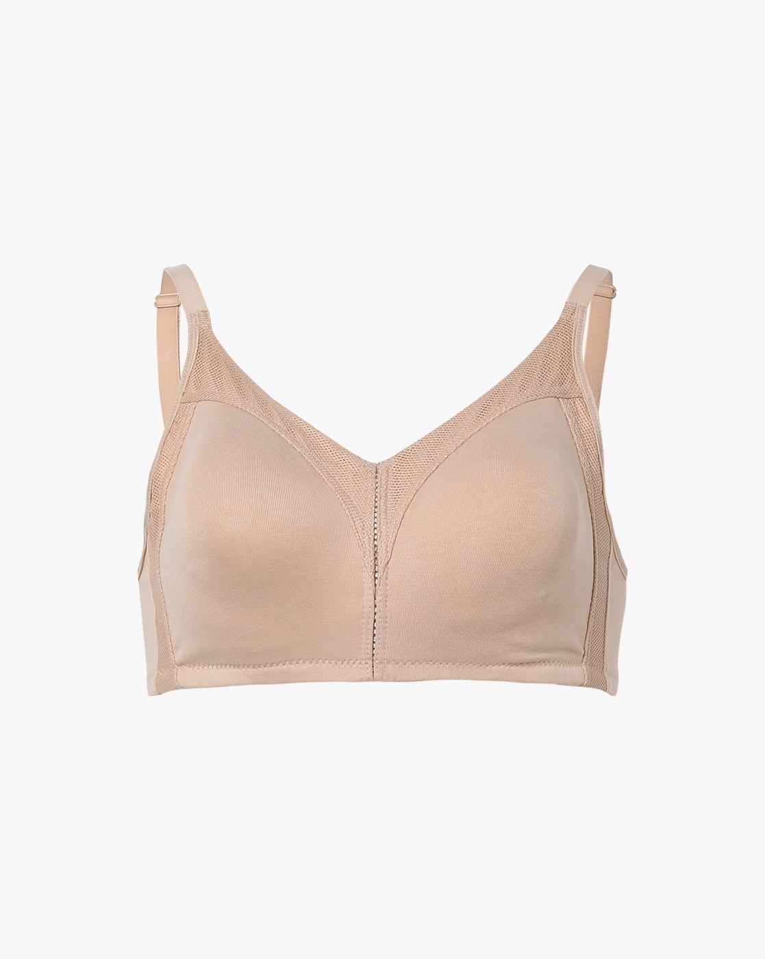 Buy Enamor Single Layered High Wired Lace Bra - Beige at Rs.1249 online