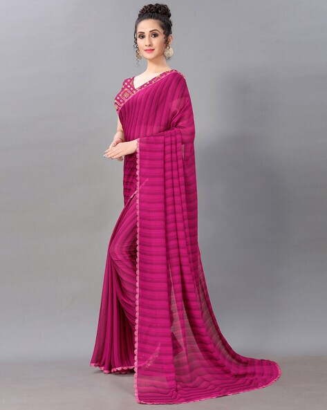 Buy Rose Pink Chiffon Saree online-Karagiri – Karagiri Global