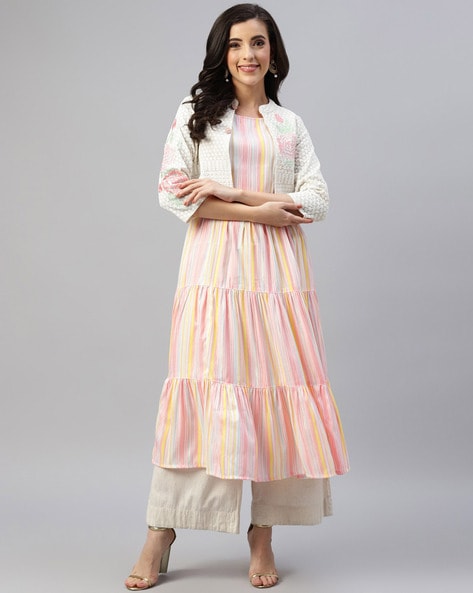 Srishti Fashions Anarkali Kurta with Jacket Indian Designer Women India |  Ubuy