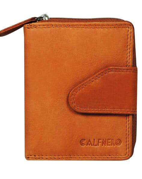 Genuine Leather Zip-Around Wallet