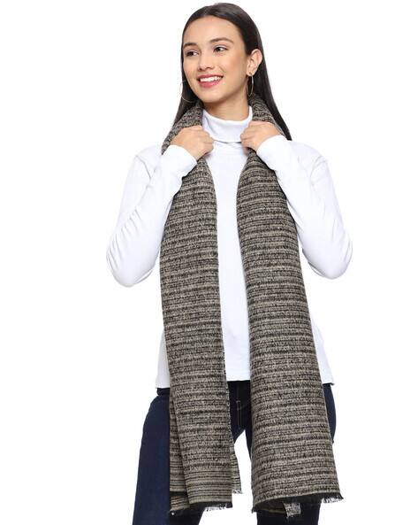 Striped Muffler with Tassels