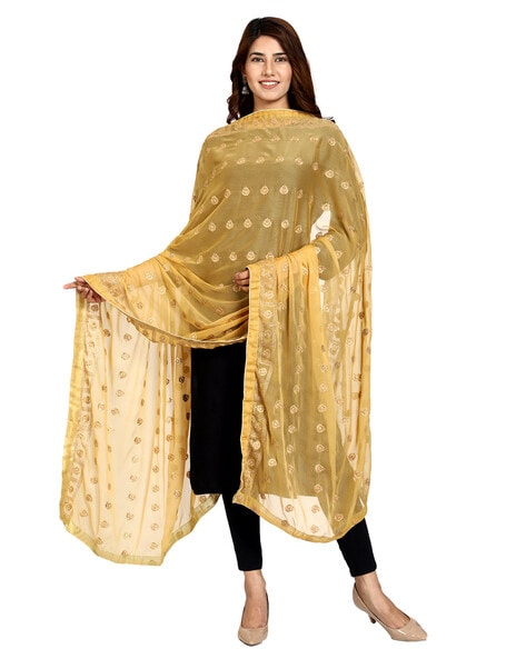 Embroidered Chiffon Dupatta Price in India