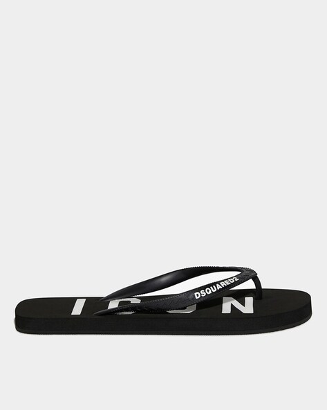 Be Icon Printed Thong Strap Flip Flops