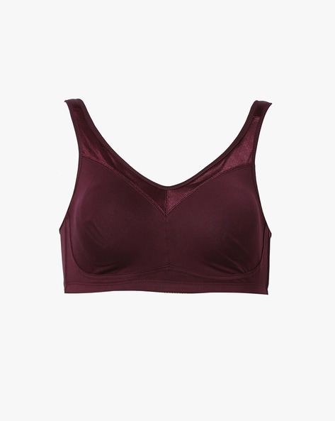 Buy Women's Wirefree Non Padded Super Combed Cotton Elastane Stretch Full  Coverage Nursing Bra with Front Opening and Adjustable Straps - Rose Wine  ES07