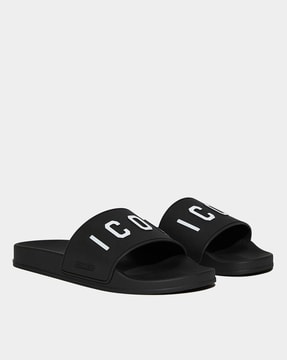 Icon Embossed Beach Slides