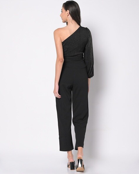 NWT Banana Republic ONE-SHOULDER MAXI JUMPSUIT, BLACK SIZE S