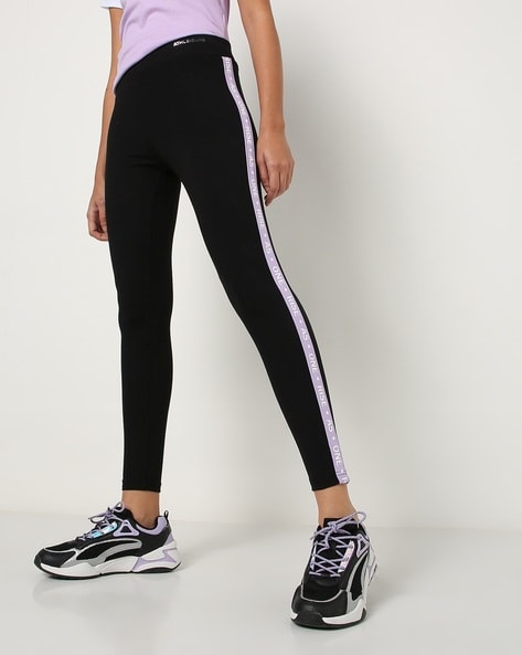 Fitted Track Pants with Contrast Taping