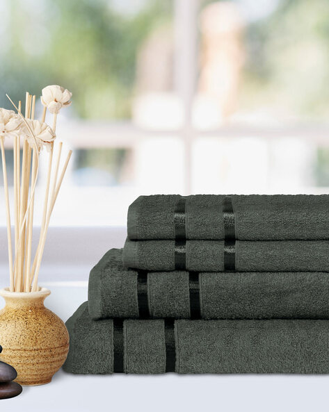 Charcoal grey towel discount set