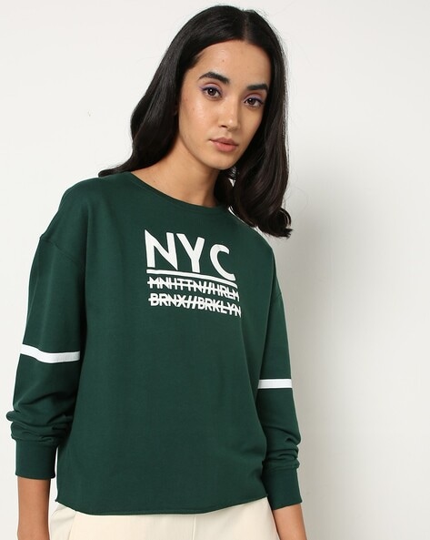 Dark green store sweatshirt womens