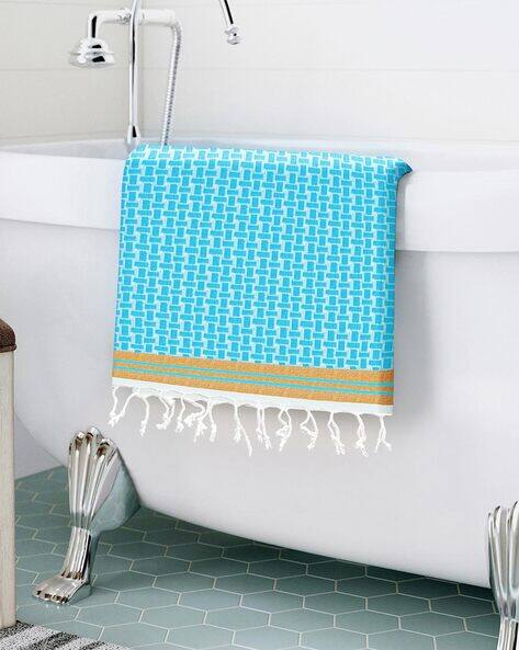 200 TC Geometric Print Cotton Bath Towel
