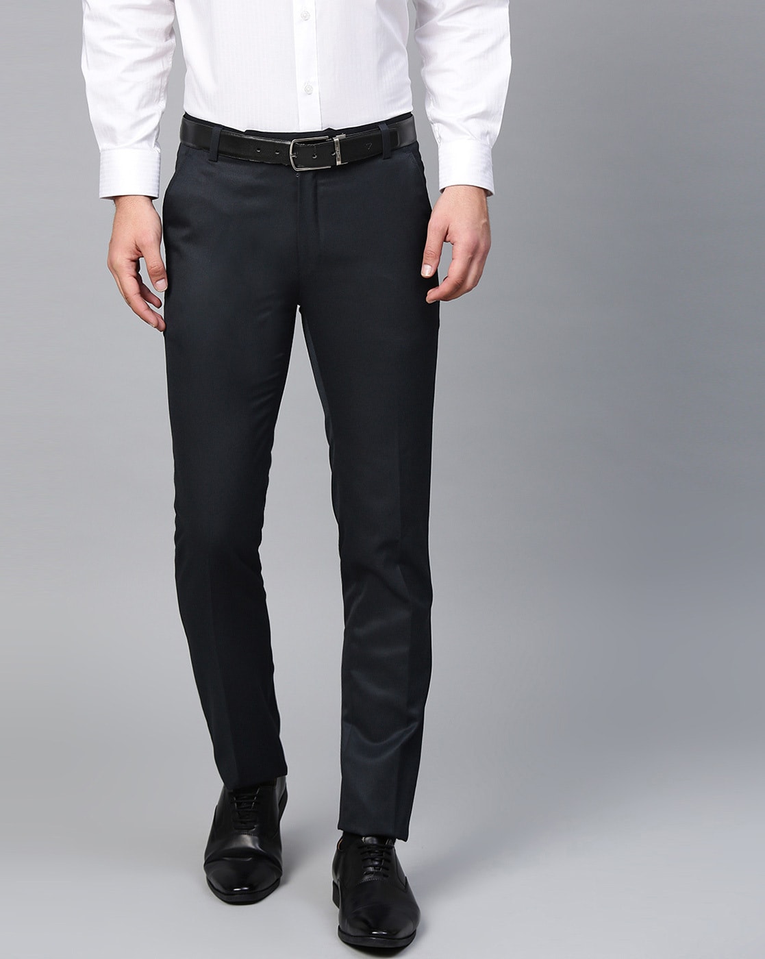 Buy Navy Blue Trousers & Pants for Men by MANQ Online