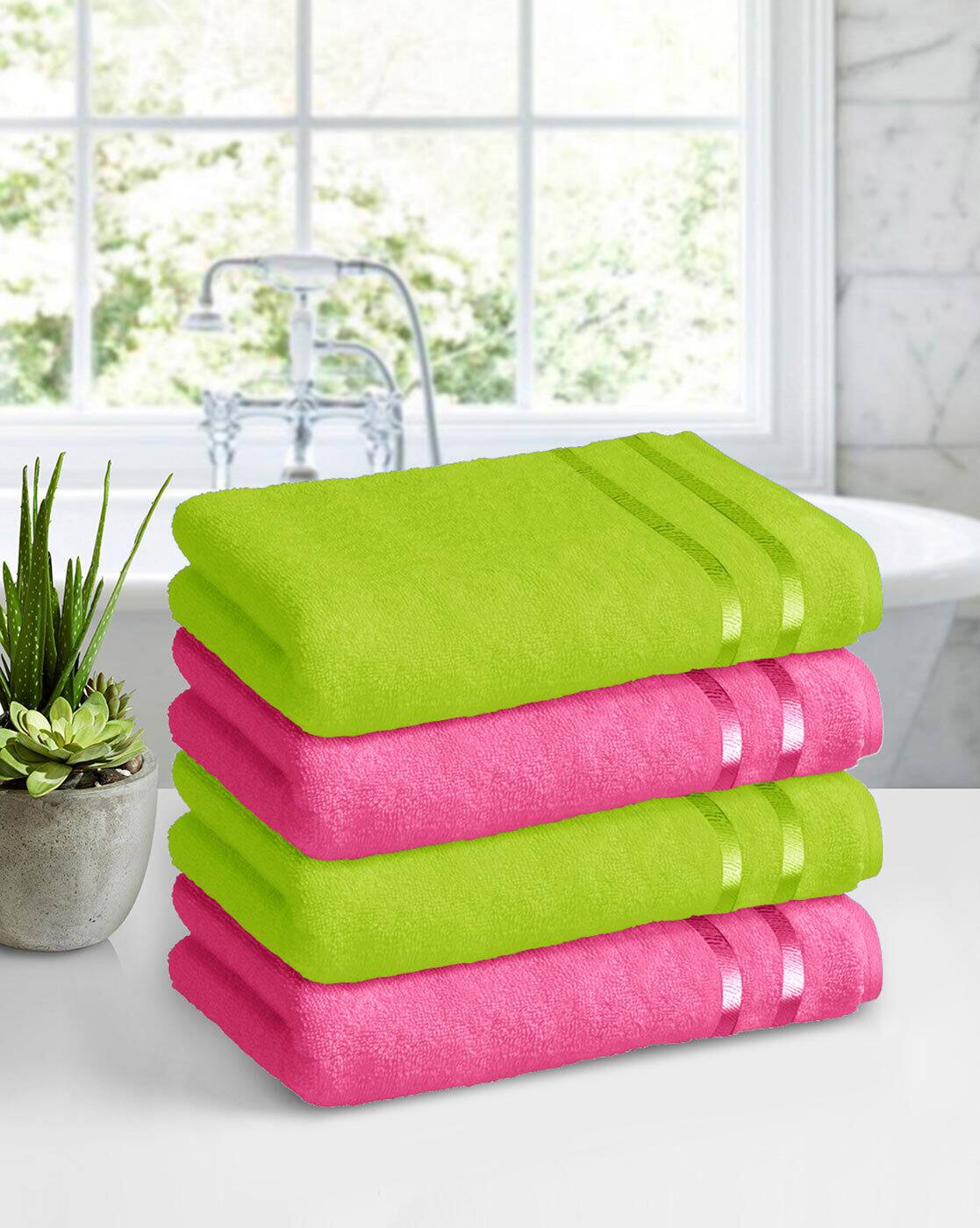 Green And Pink Towels