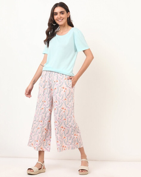 Buy Peach Solid Trouser Pants Cotton Flax Fabric for Best Price, Reviews,  Free Shipping
