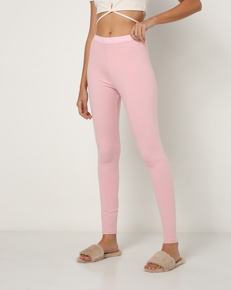 Calvin Klein Performance high waisted ribbed leggings in dusky pink - part  of a set