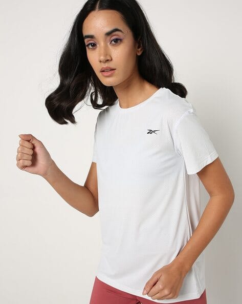 Logo Print Athletic Slim Fit Crew-Neck T-shirt