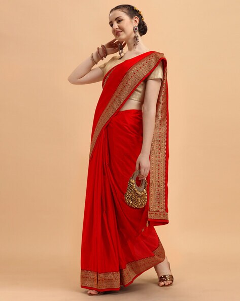 Chiffon Red Printed Designer Saree at Rs 7000 in Delhi | ID: 4271633848