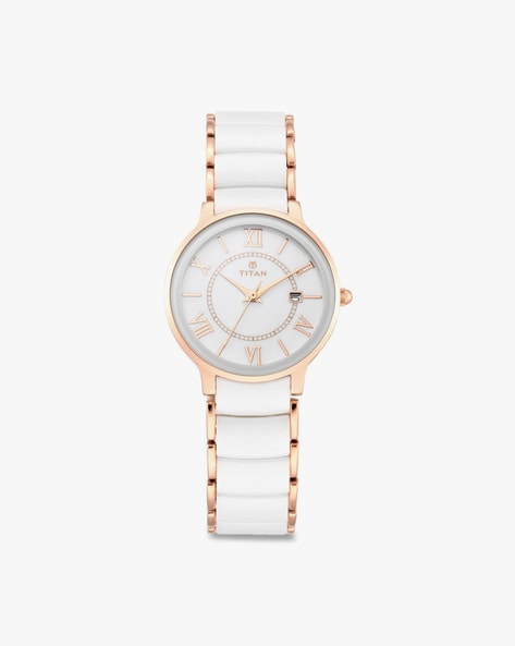 Titan ceramic watch online white