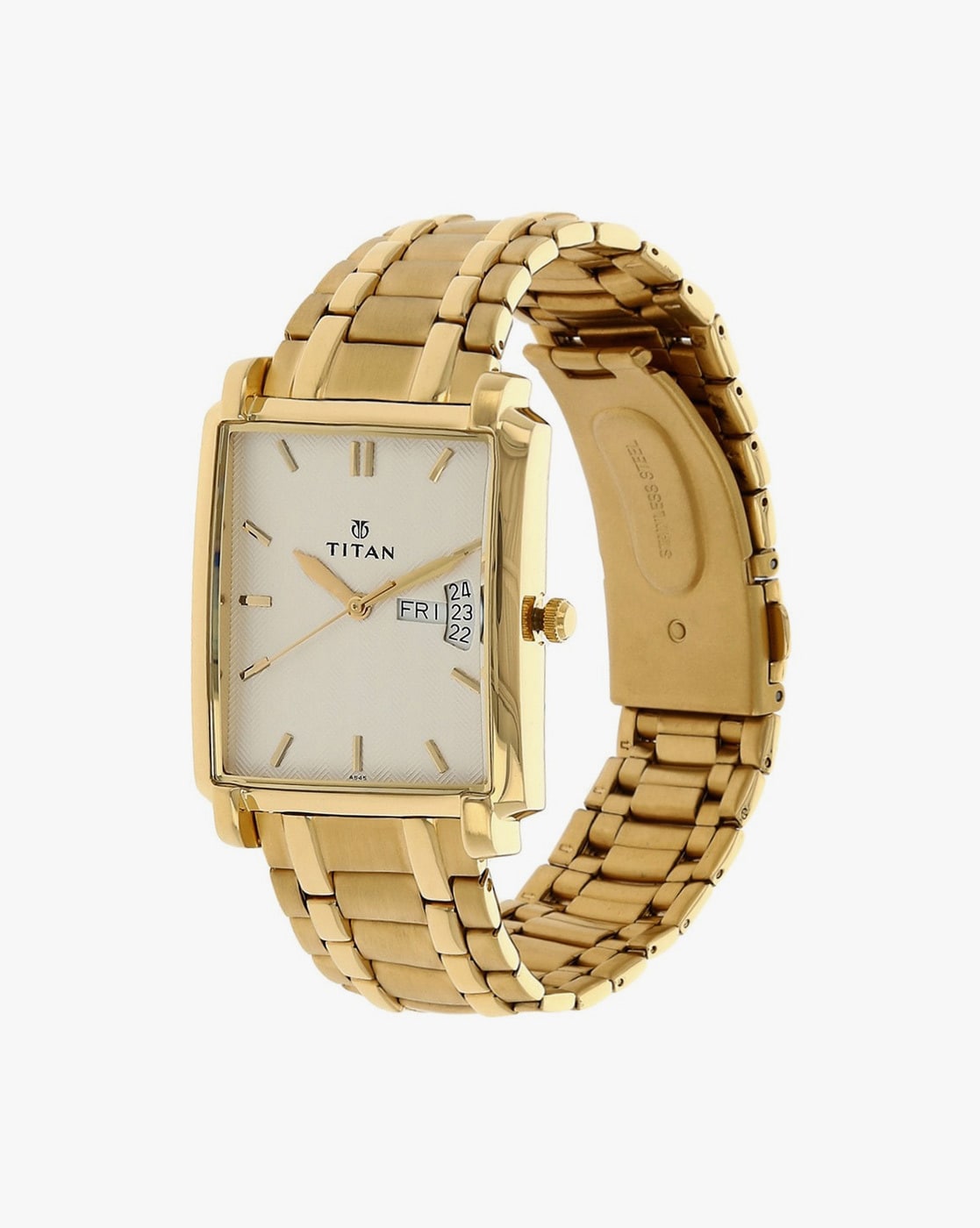 Titan gold cheap square watch