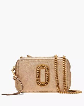 The softshot leather crossbody bag Marc Jacobs Gold in Leather - 31302942