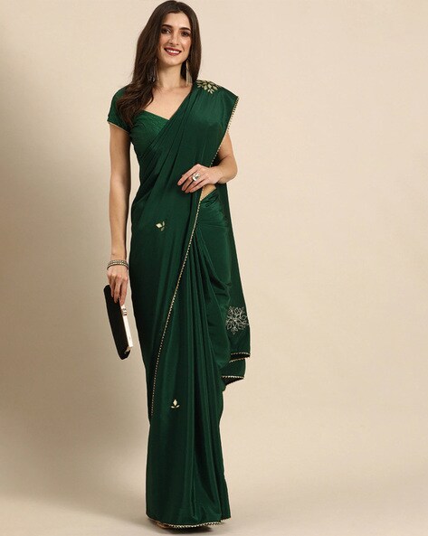 green colour saree dress