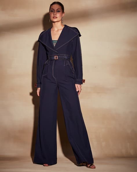 Buy Blue Trousers Pants for Women by Nikita Mhaisalkar Online