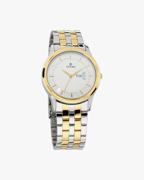 Titan watches silver outlet gold