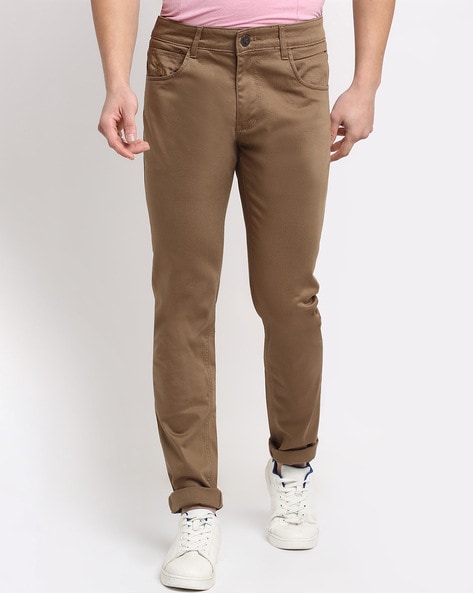 Buy Khaki Trousers & Pants for Men by Cantabil Online