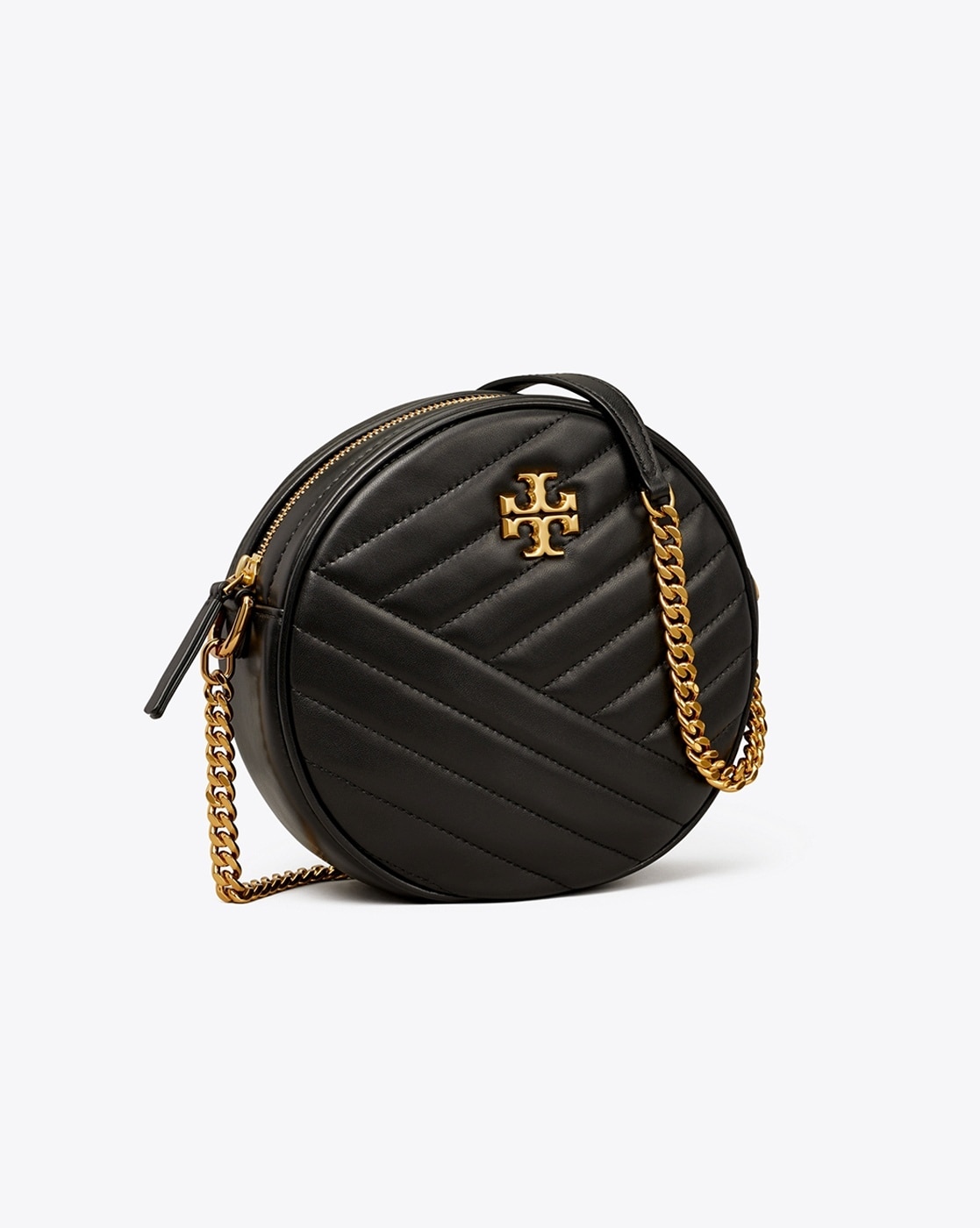 Buy Tory Burch Kira Chevron Circle Bag with Adjustable Strap | Black Color  Women | AJIO LUXE