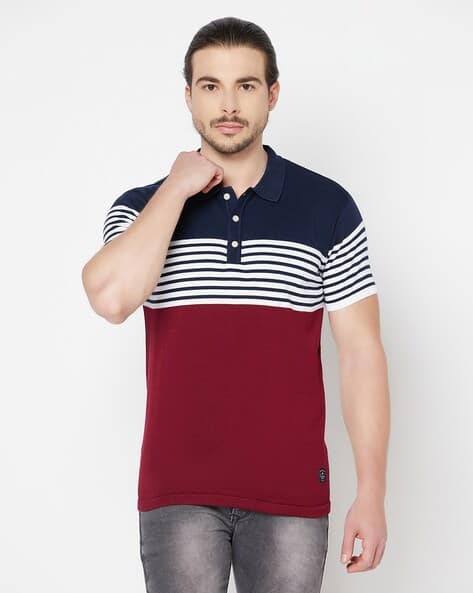 Buy Maroon Tshirts for Men by Cantabil 