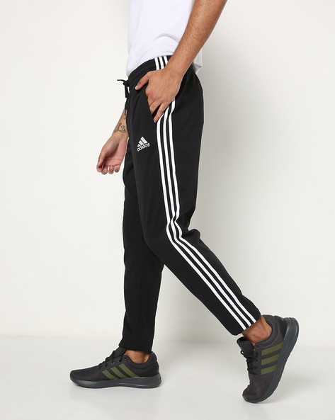 adidas Men's Essentials Fleece Open Hem 3-Stripes Pants HL2268 | eBay