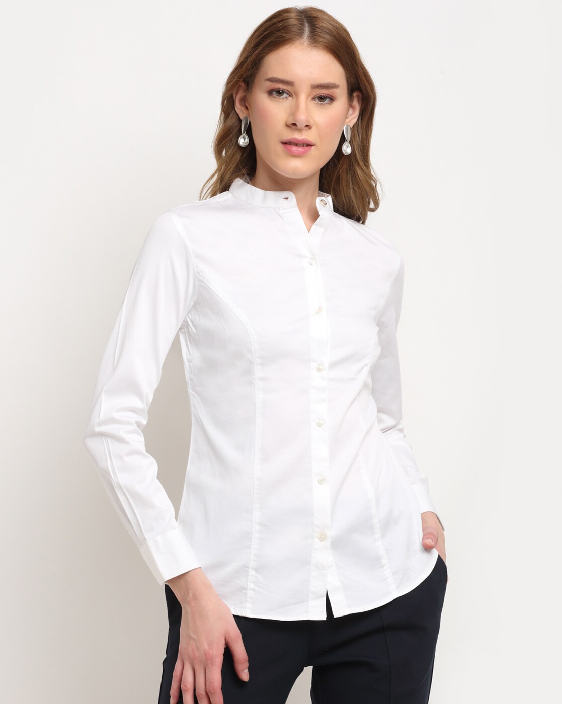 Buy SMARTGAL CHAIN PRINT WHITE SHIRT DRESS for Women Online in India