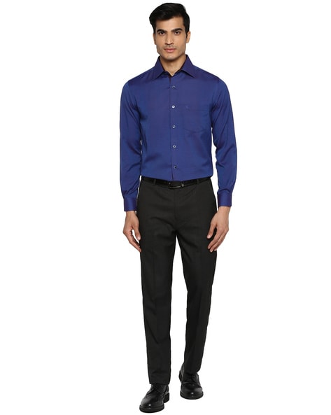 Buy Royal blue Shirts for Men by Cantabil Online