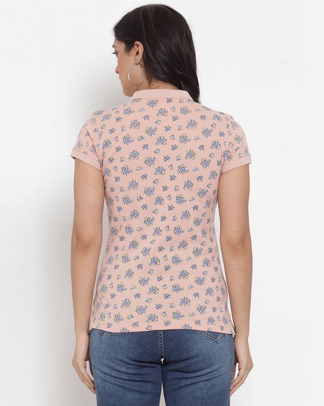 Buy Peach Tshirts for Women by Crozo By 