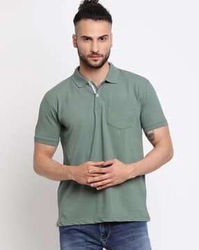 cantabil Cotton Polo T-shirt with Patch Pocket-picture-19