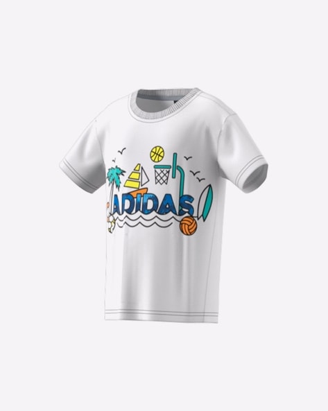 Buy White Tshirts for Boys by Adidas Kids Online Ajio