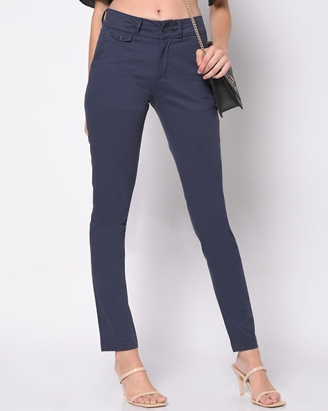 Buy Monte Carlo Beige Slim Fit Cotton Trousers for Men Online  Tata CLiQ