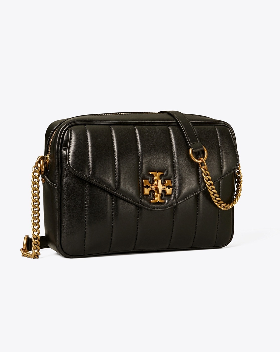 Buy Tory Burch Kira Quilted Camera Bag with Adjustable Crossbody Strap |  Black Color Women | AJIO LUXE