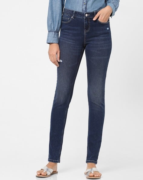 ISCENERY BY VERO MODA Women Lightly Washed Skinny Mid-Rise Jeans