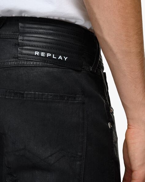 Slim fit wax coated denim Bronny Jeans - REPLAY Online Store