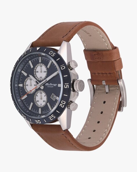 Titan octane leather outlet watches