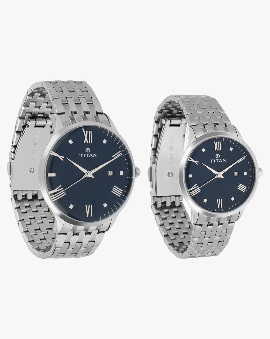 Buy Titan 90125WL03 Grey Dial Analog Watch for Men (Set of 2) Online