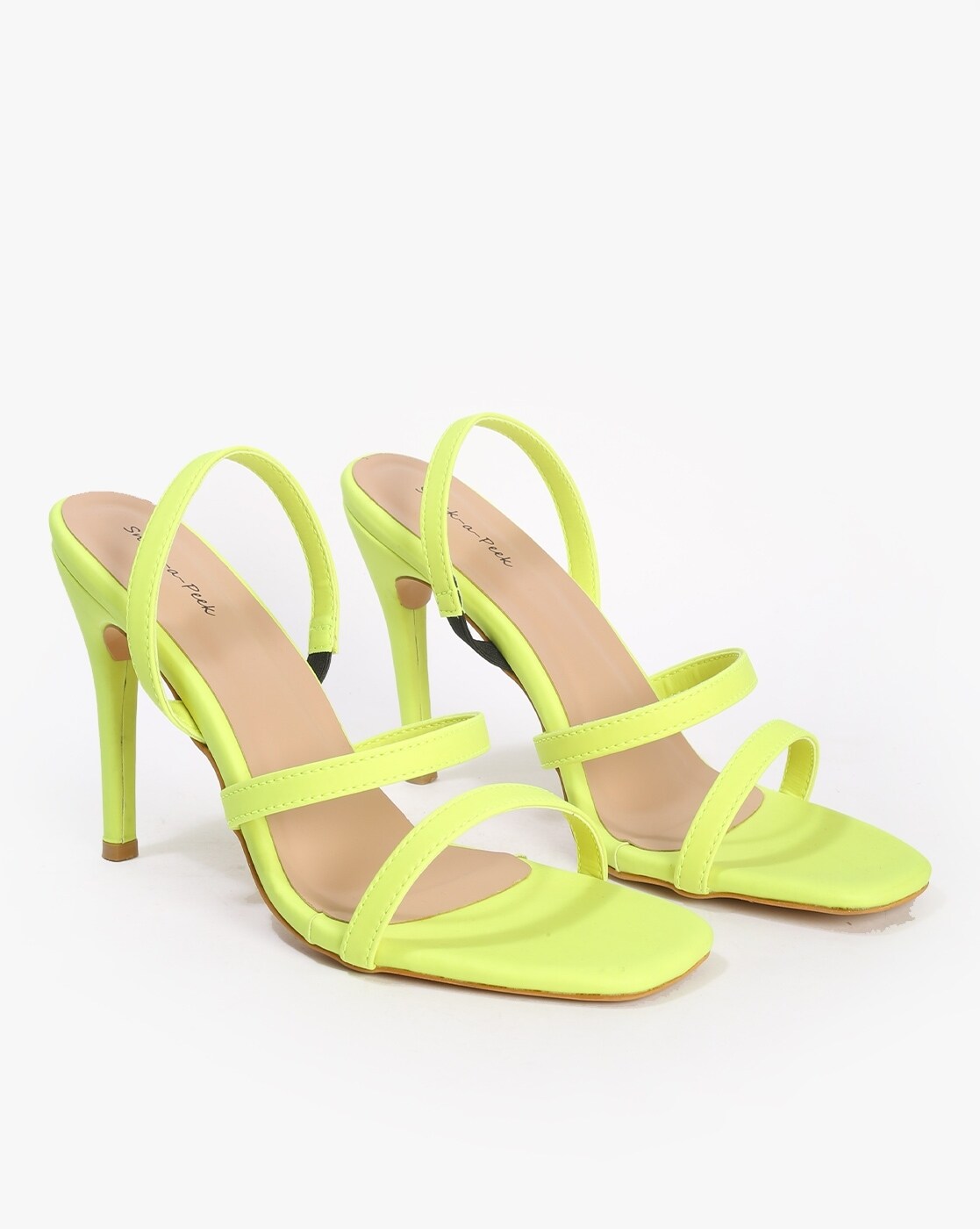 Yellow Tie-Around Strappy Sandals - CHARLES & KEITH US