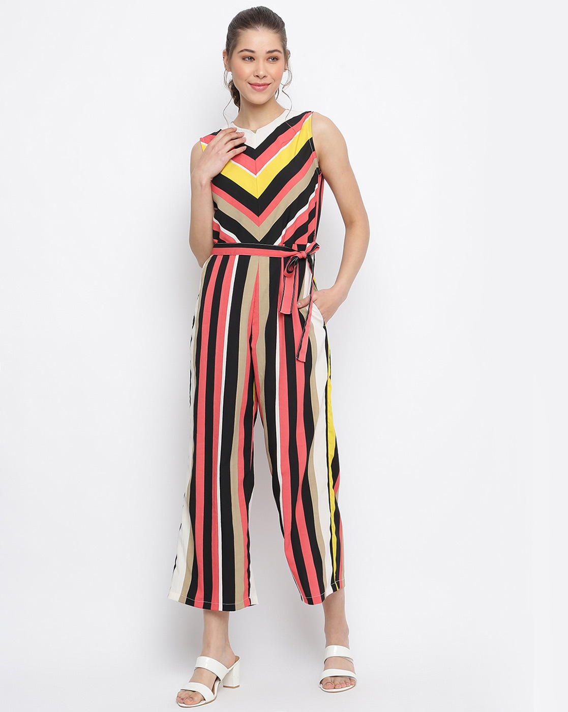 mayra striped jumpsuit